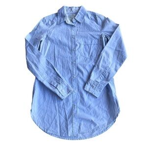 TALULA Aritzia Light Blue Boyfriend Button Up Shirt US XXS